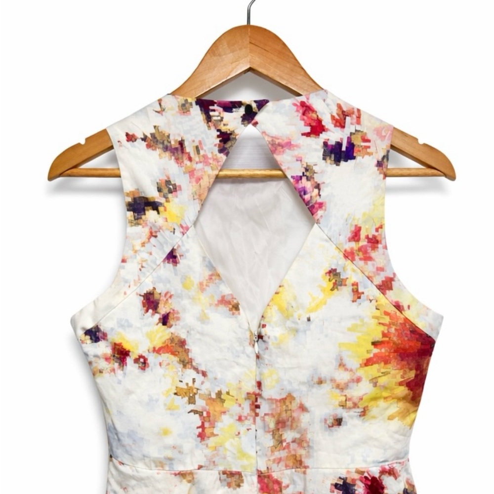 Anthropologie Hunter Bell Kukka Floral Fit & Flare Tea Dress Pockets Sz 4 NWOT - Picture 5 of 6